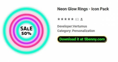 Neon Glow Rings - Pacote de ícones