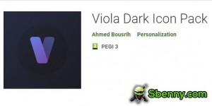 Pack d'icônes Viola Dark MOD APK