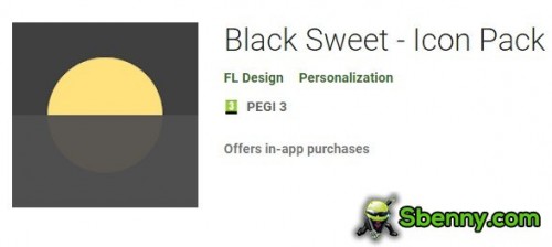 Czarny słodki - pakiet ikon MOD APK