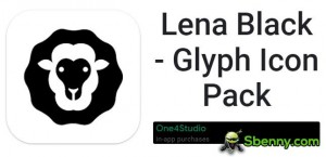 Lena Black - Paquete de iconos de glifos MOD APK