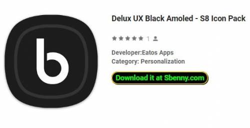 Delux UX Black Amoled - S8 Icon Pack