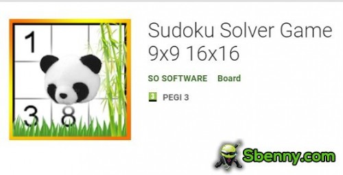 Jeu de résolution de Sudoku 9x9 16x16