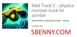 Mad Truck 2 - trakk monster tal-fiżika laqat APK MOD ta 'zombie
