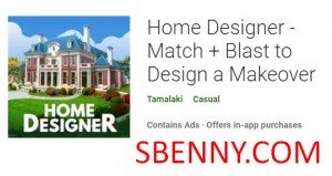 Home Designer - Match + Blast برای طراحی Makeover MOD APK