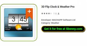 Télécharger Horloge Flip 3D Et Météo Pro APK